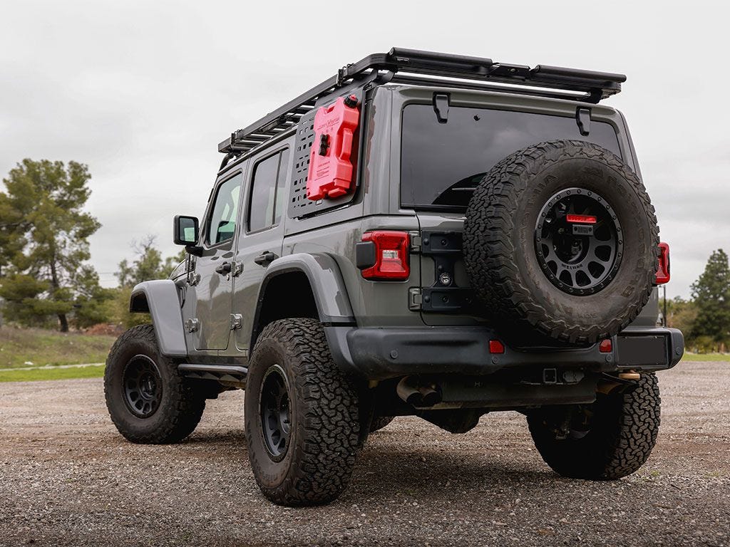 Front Runner Jeep Wrangler JLU 4 Door Exterior Rear Window Molle Panel Kit / LHS