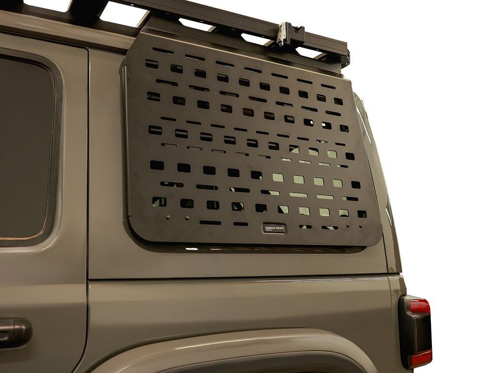 Front Runner Jeep Wrangler JLU 4 Door Exterior Rear Window Molle Panel Kit / LHS