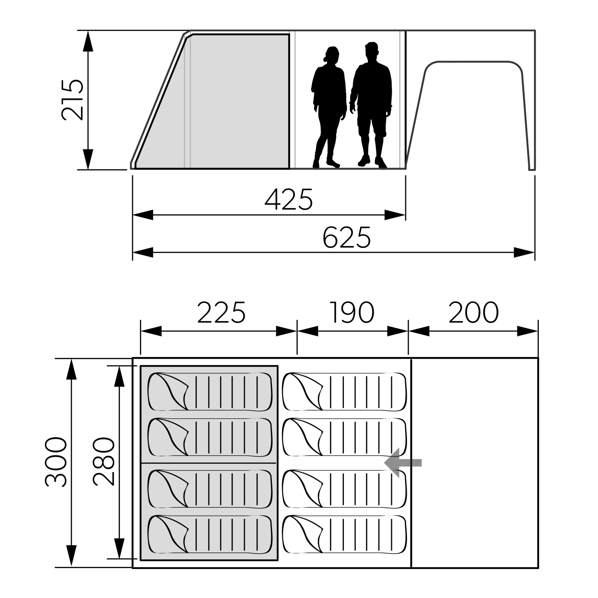 Dometic Santorini FTK 4X8 Inner Tent