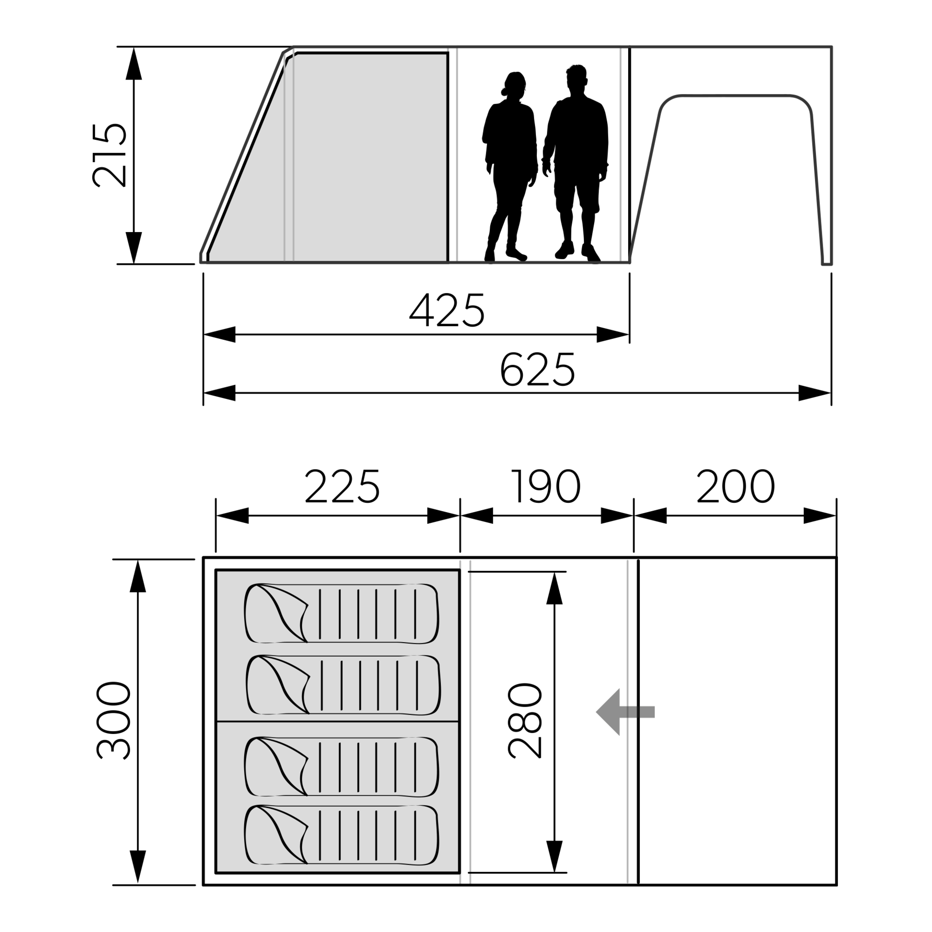 Dometic Santorini FTK 4X8 Inner Tent