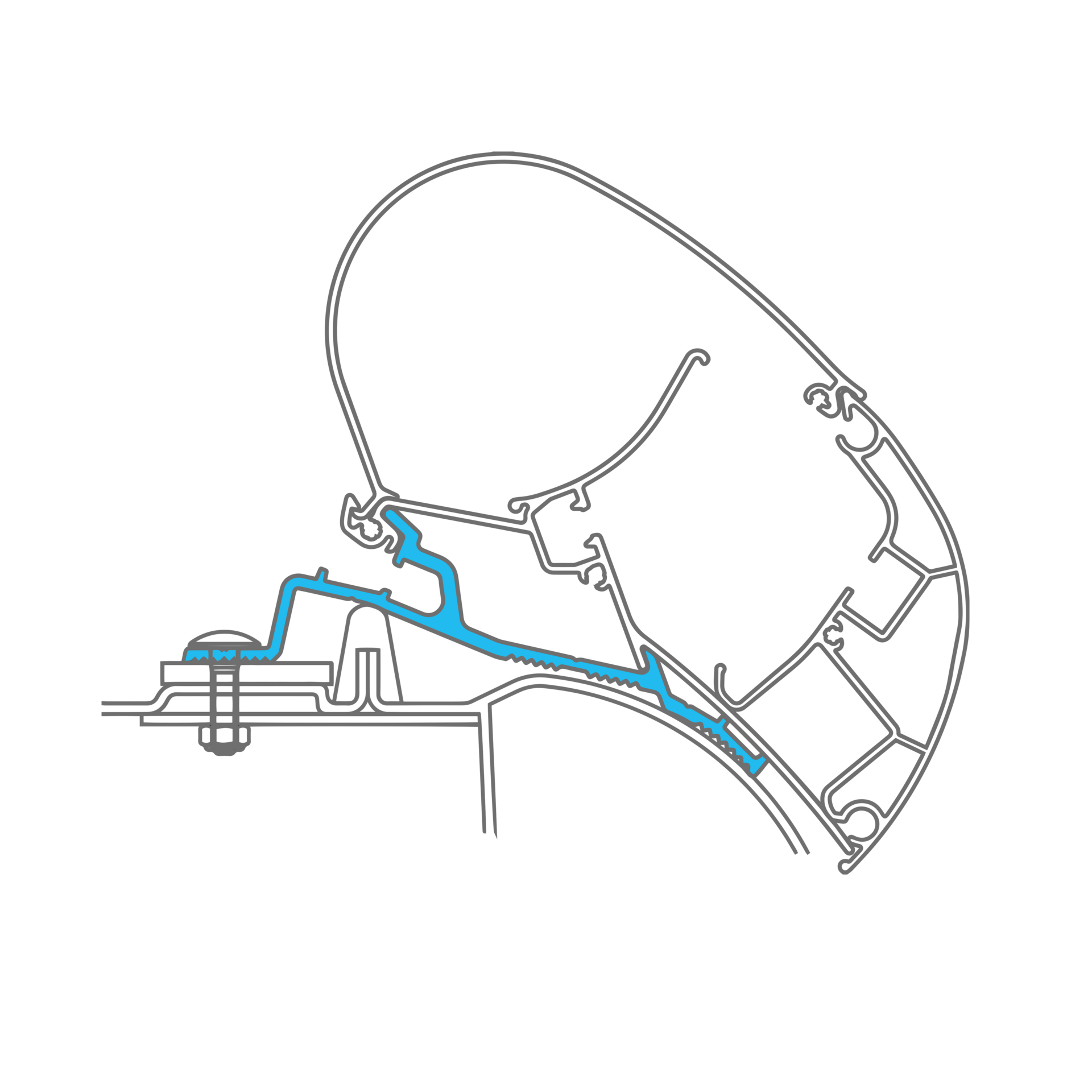 Dometic PerfectRoof Adapter 022