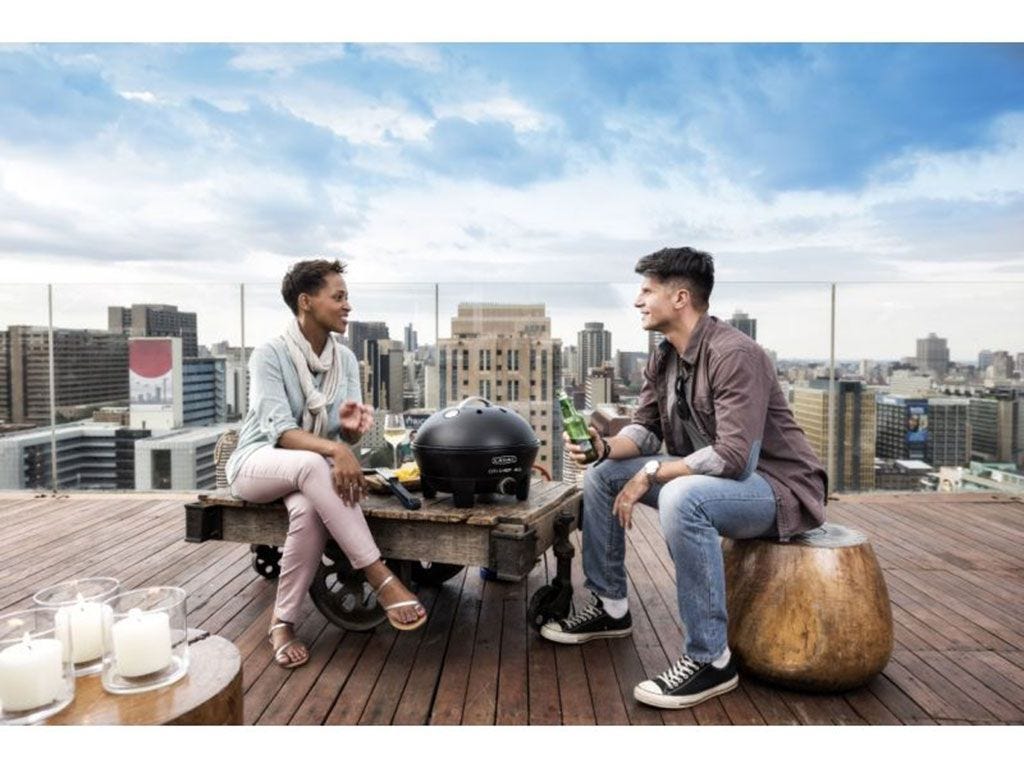 Citi Chef 40/ Black/ Portable 4 Piece/ Gas Barbeque/ Camp Cooker