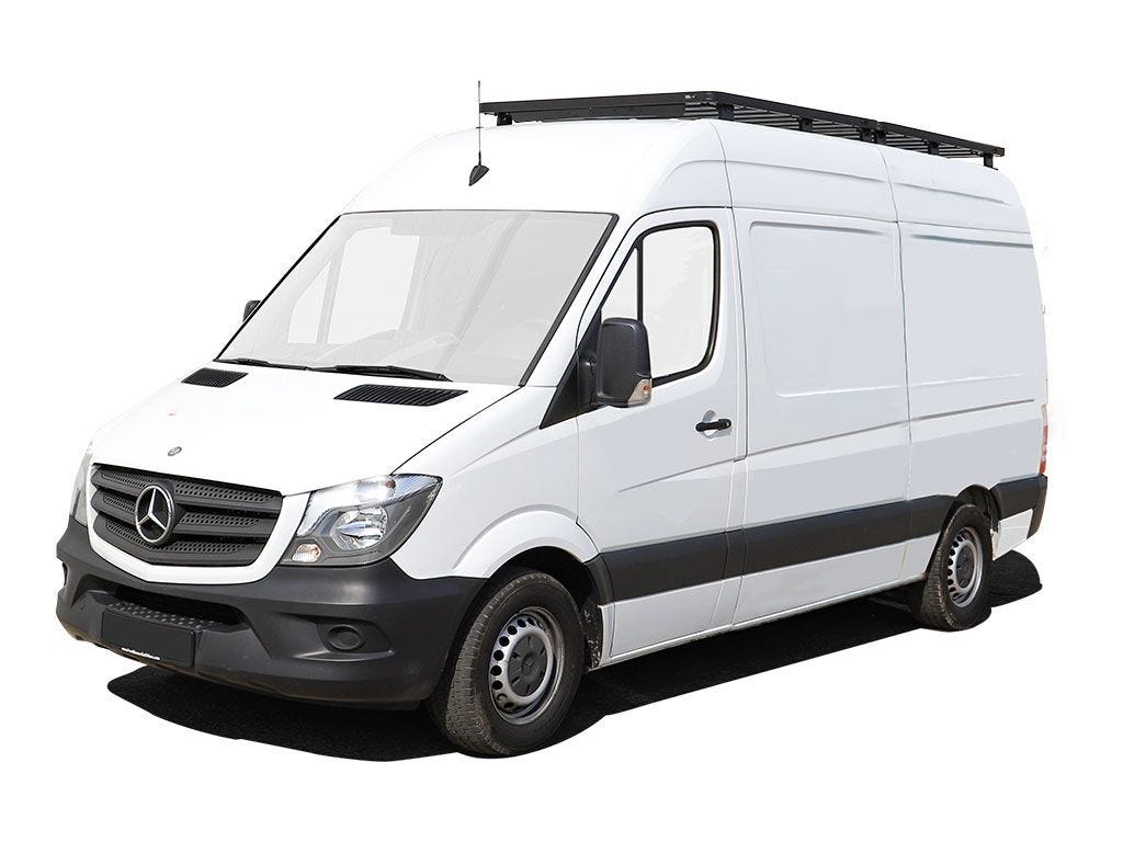 Mercedes-Benz Sprinter 2Gen/3Gen 170"/L3/LWB Wheelbase w/o OEM Tracks (2006-Current) Slimline II Roof Rack Kit / Tall