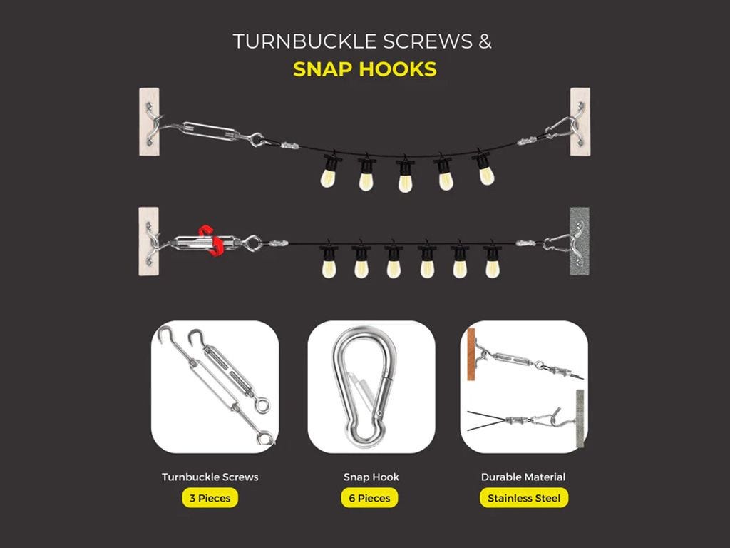 Set Up Kit for Bulb String Lights / 30 pieces 