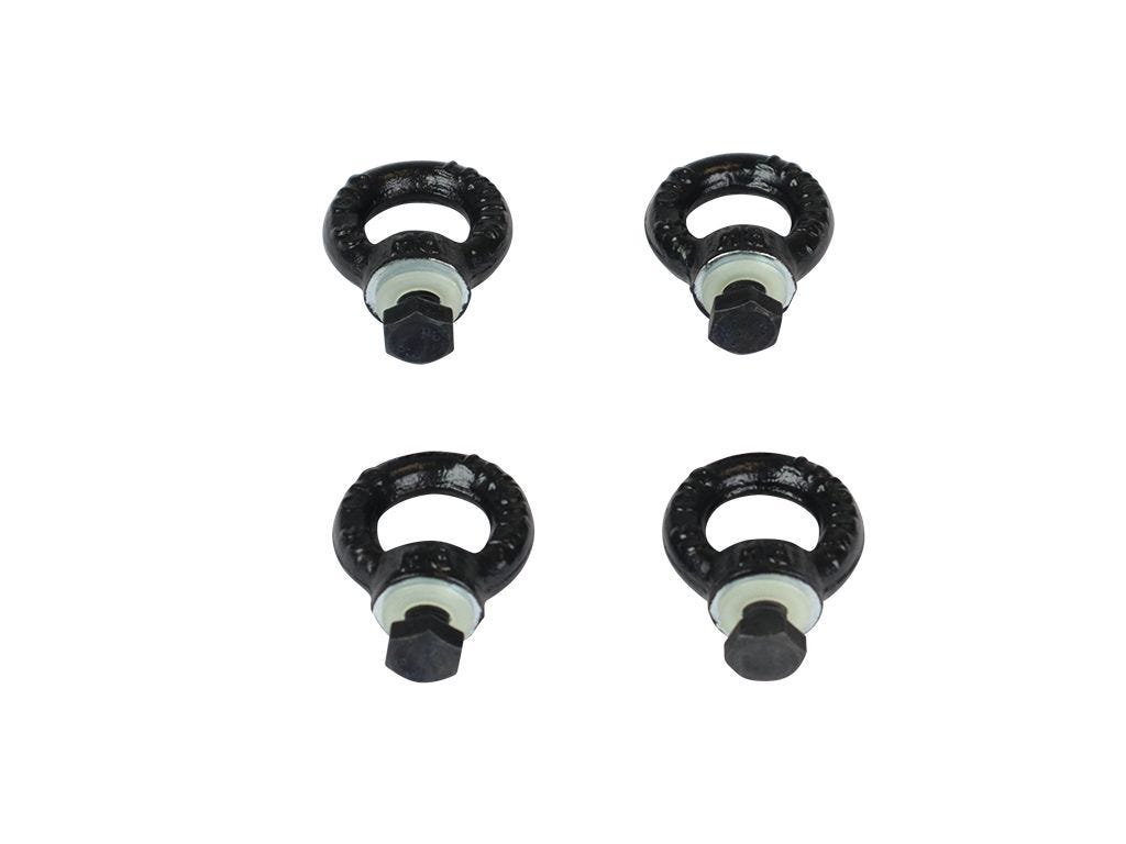 Black Tie Down Rings / Eye Nuts / 4 Pack