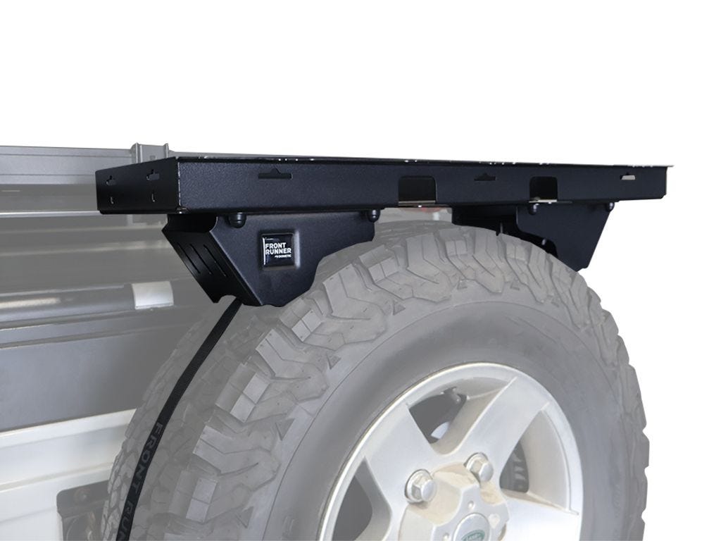 Spare wheel mounted shelf