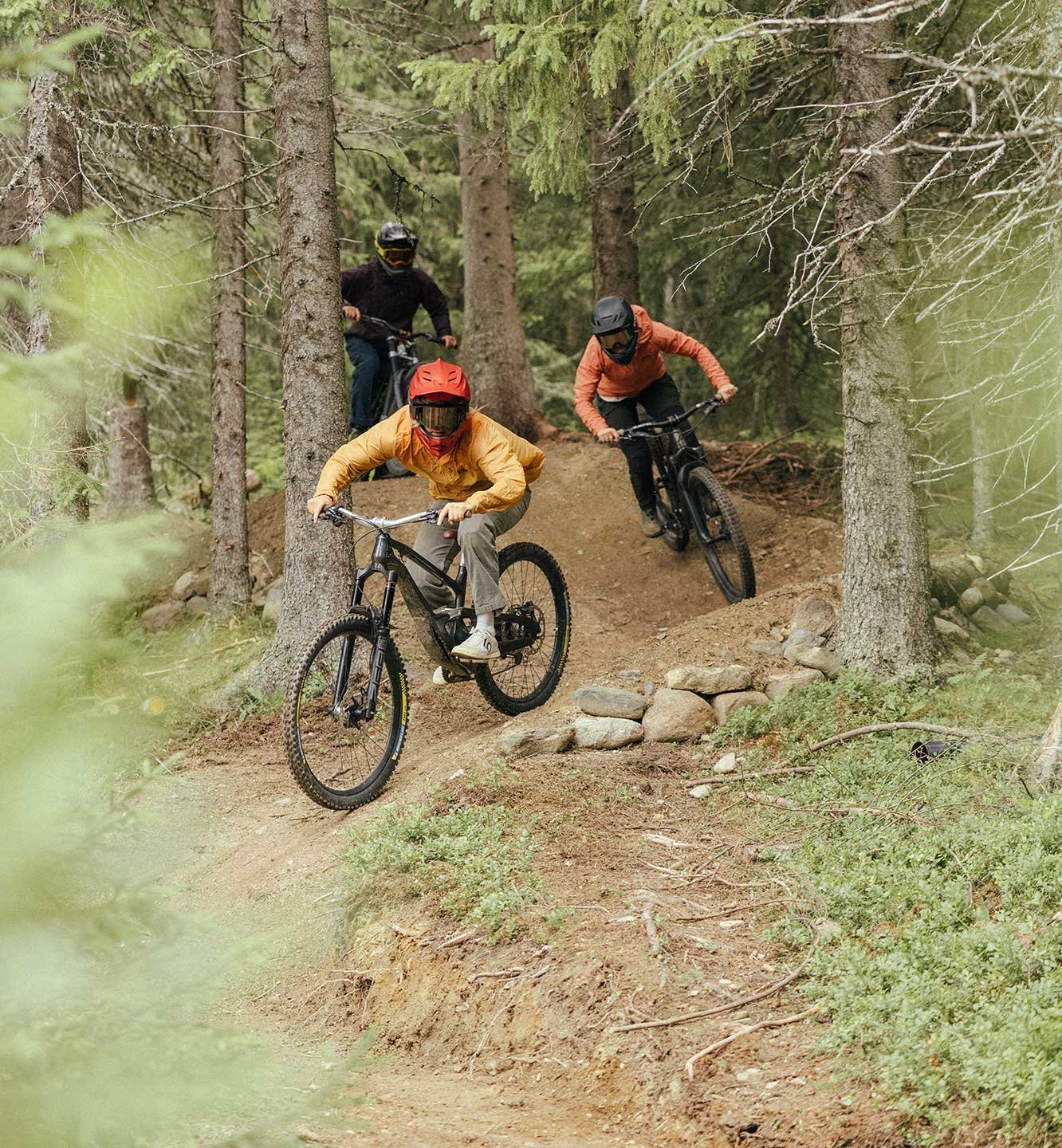 Downhill biking