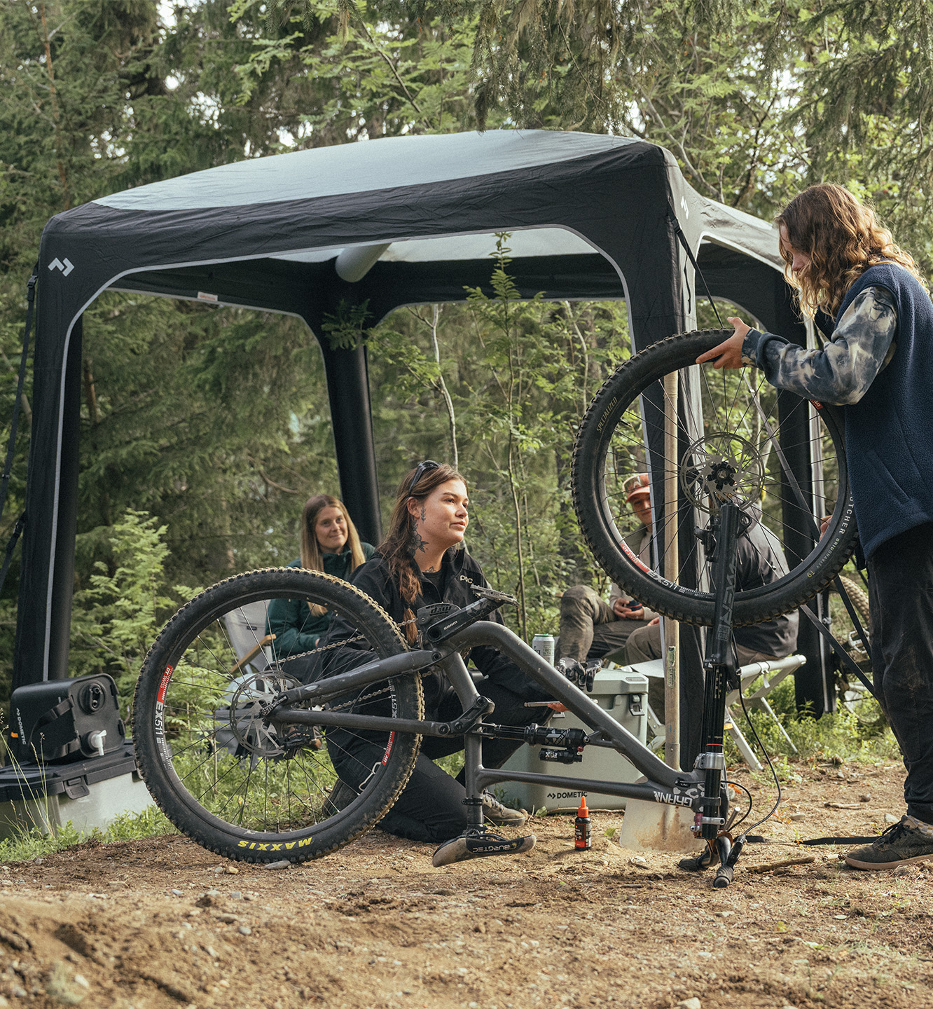 Downhill biking