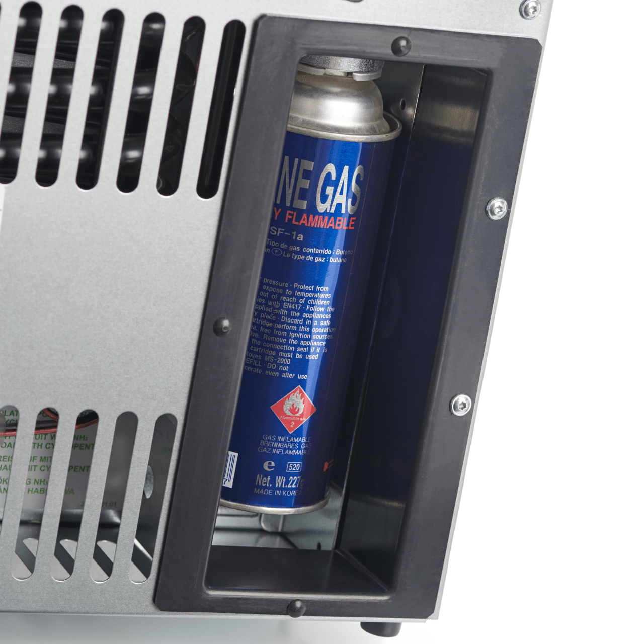 Alimentation par 12/230 V ou cartouches de gaz