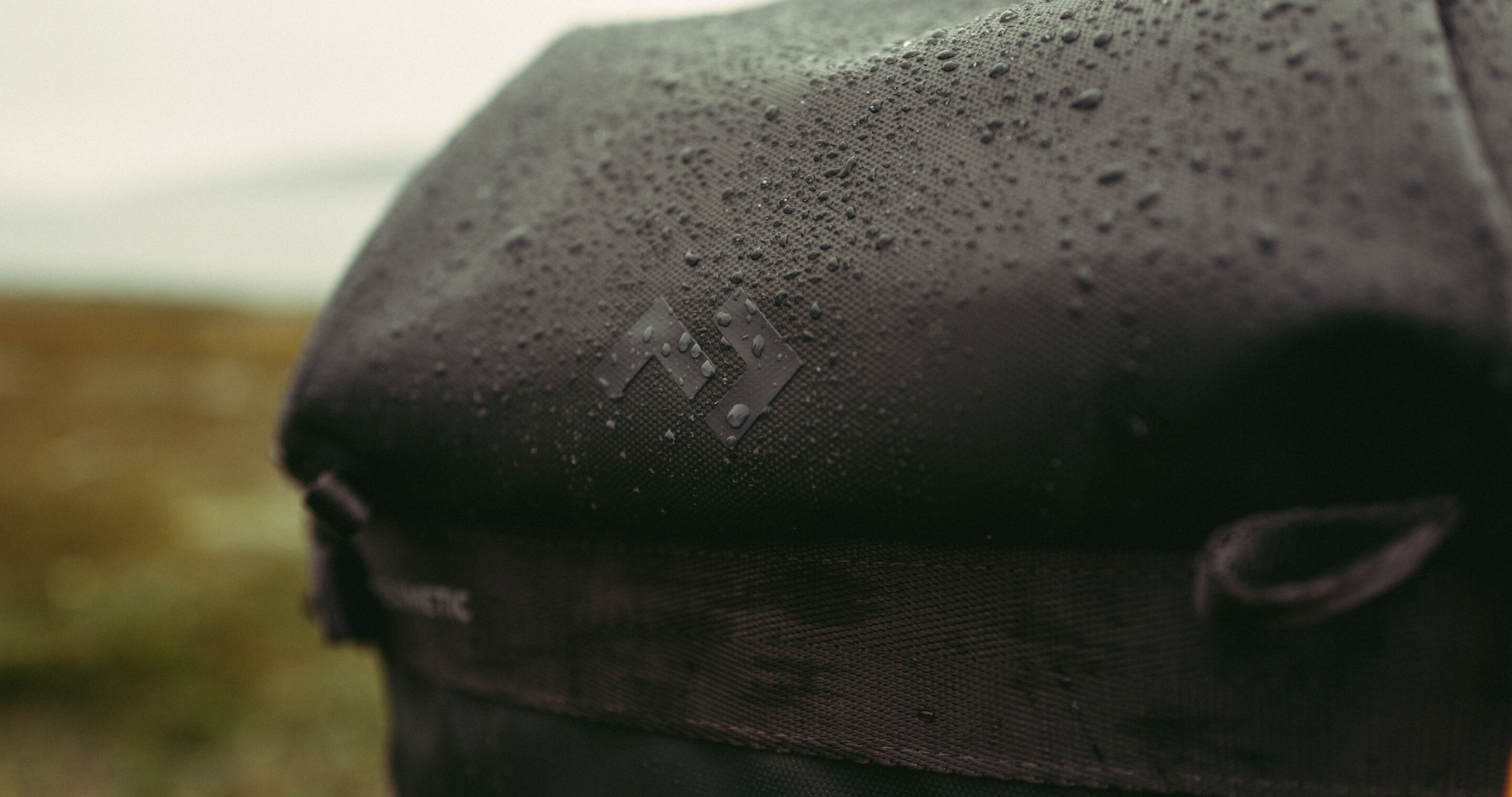 wet backpack. 