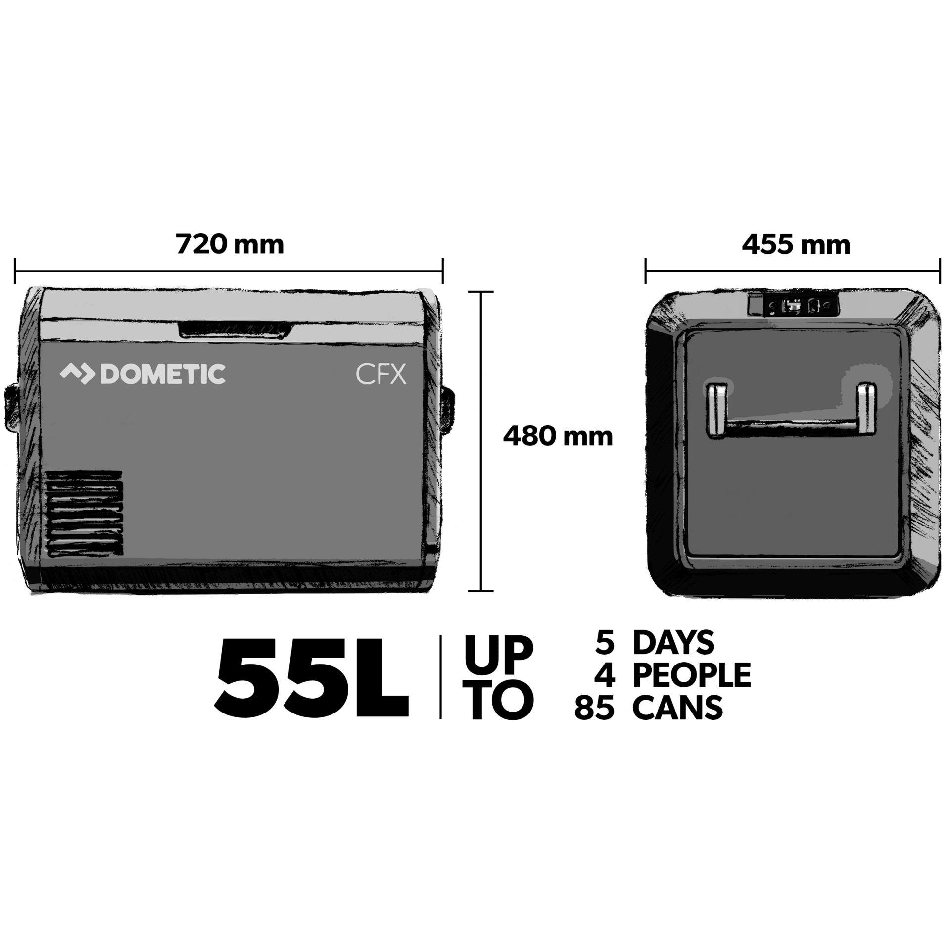 Dometic CFF 35 Kompressor-Kühlbox / 12V und 230V / 34L (Frostfunktion) –  Rental