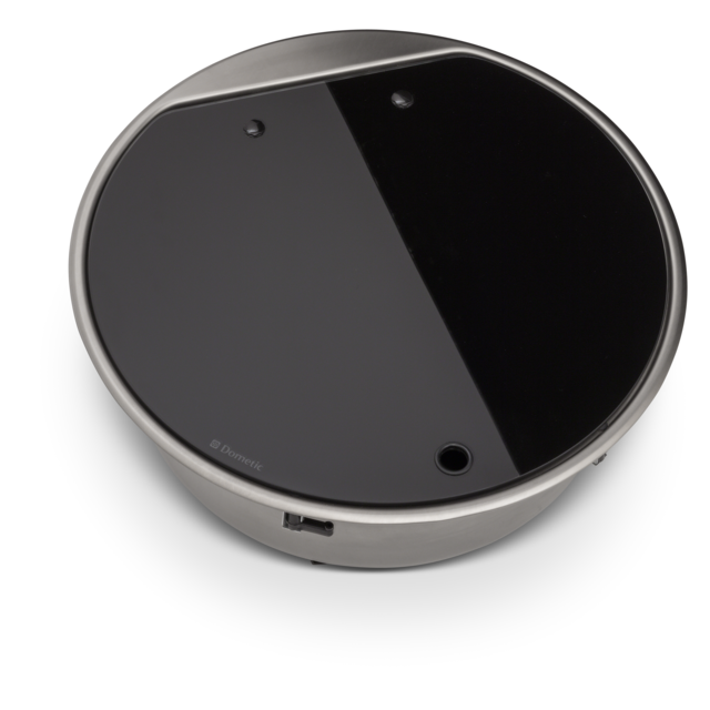 Dometic VA7000 Series Round Sink with 3-Hole Faucet & Glass Cover