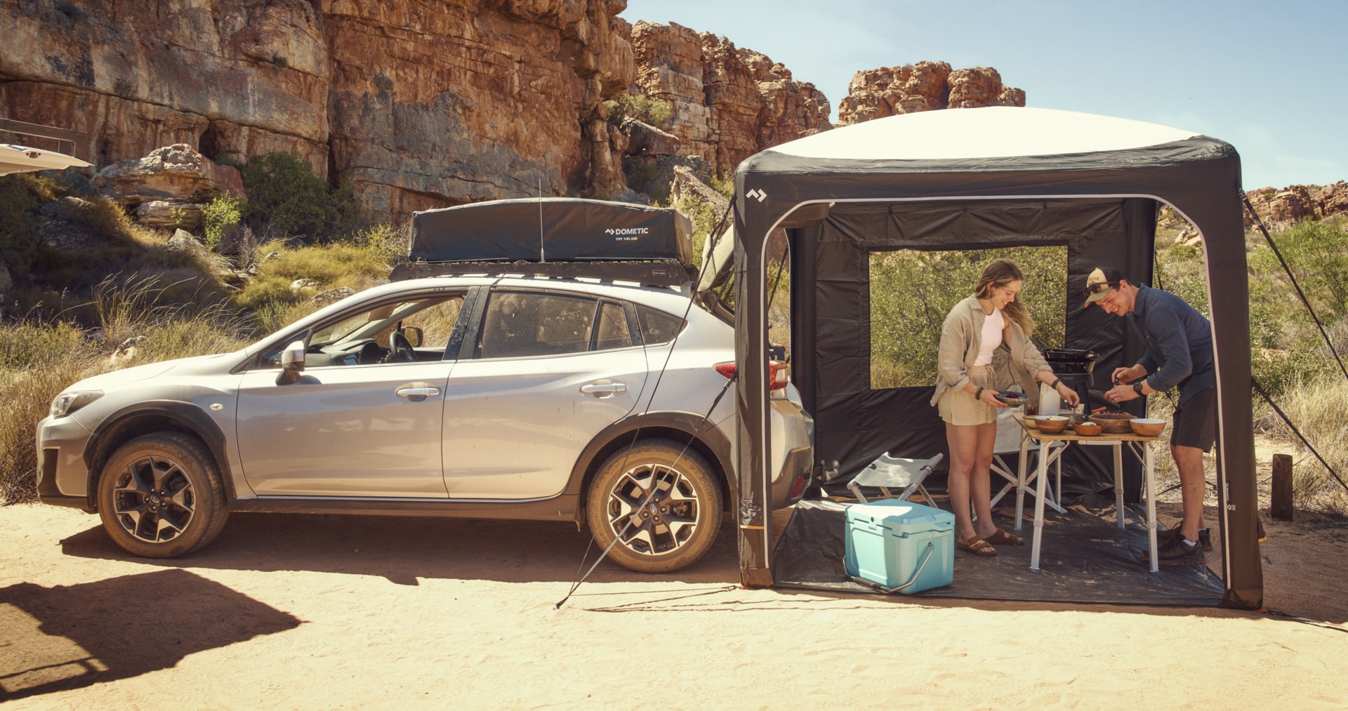 Dometic Hub Set Up with camping furniture